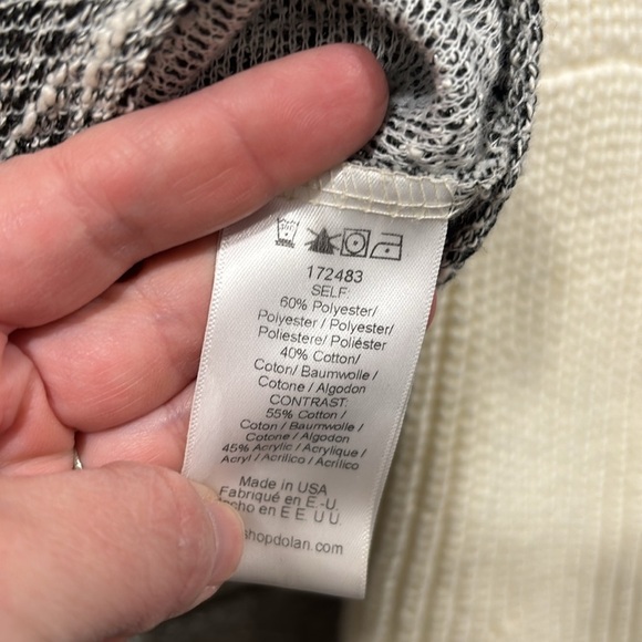 Anthropologie Dolan bell sleeved black and cream sweater size S - Picture 6 of 8